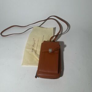 Palm Angels Brown Leather Crossbody Bag with Minimalist Design